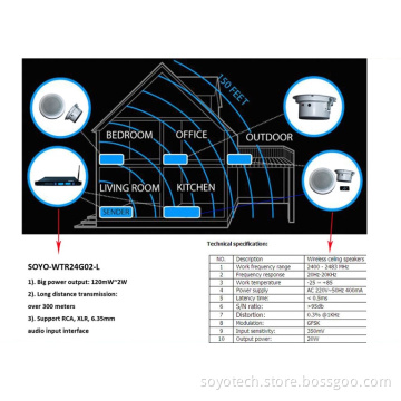 Wireless Ceiling Speakers for Homes/Conferences/Classrooms/Museums